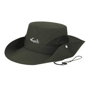 Sombrero para exteriores de ala ancha, personalizado con el logotipo de Veganic