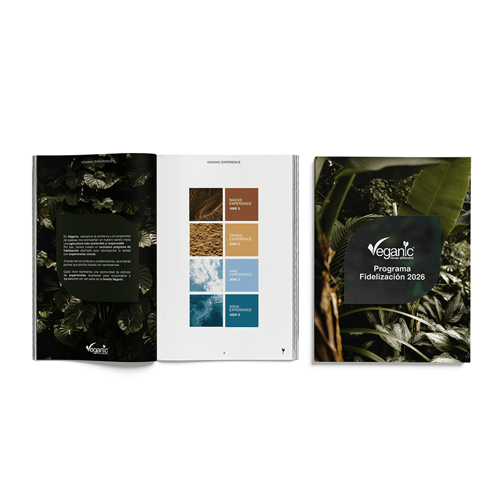 Brochure del programma fedeltà Veganic Experience