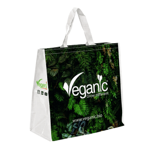 Borsa shopper riutilizzabile Veganic con design botanico